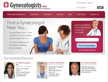 Tablet Screenshot of gynecologists.com